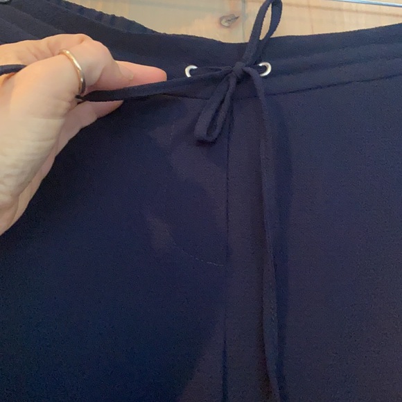 ZARA BASIC COLLECTION XS draw string  navy/cream - Picture 6 of 10